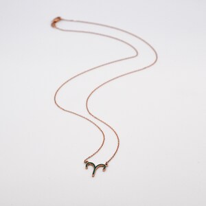 Solid Gold Aries Pendant Necklace