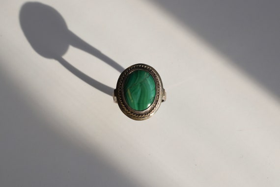 Vintage Malachite Ring, Malachite Jewelry, Vintag… - image 1