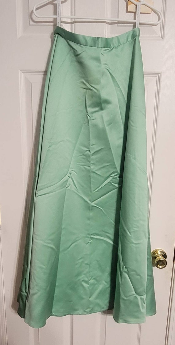 Vintage Alfred Angelo 2 Piece Skirt and Top Green