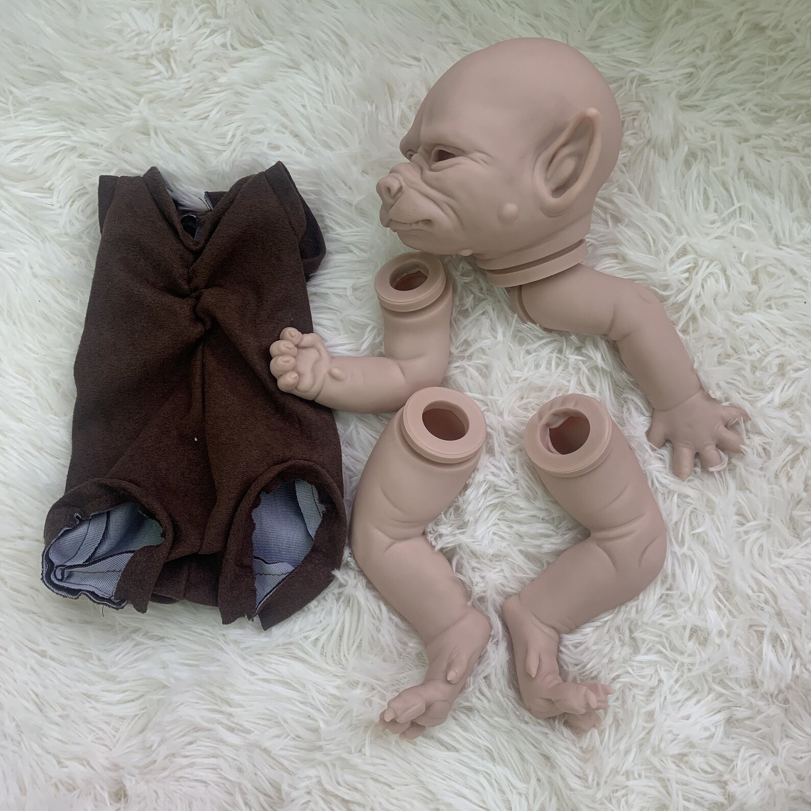 19 inch Reborn doll kit Robbie the Werewolf lifelike soft Etsy