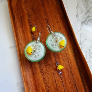 Duck Cocktail Earrings - Quirky Cocktail Earrings - Drink Earrings - Fun Jewellery - Party Earrings