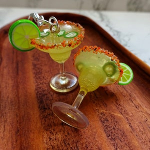Spicy Margarita Earrings - Margarita Cocktails - Cocktail Earrings - Drink Earrings - Alcohol Earrings