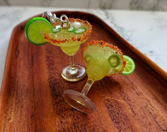 Spicy Margarita Earrings - Margarita Cocktails - Cocktail Earrings - Drink Earrings - Alcohol Earrings