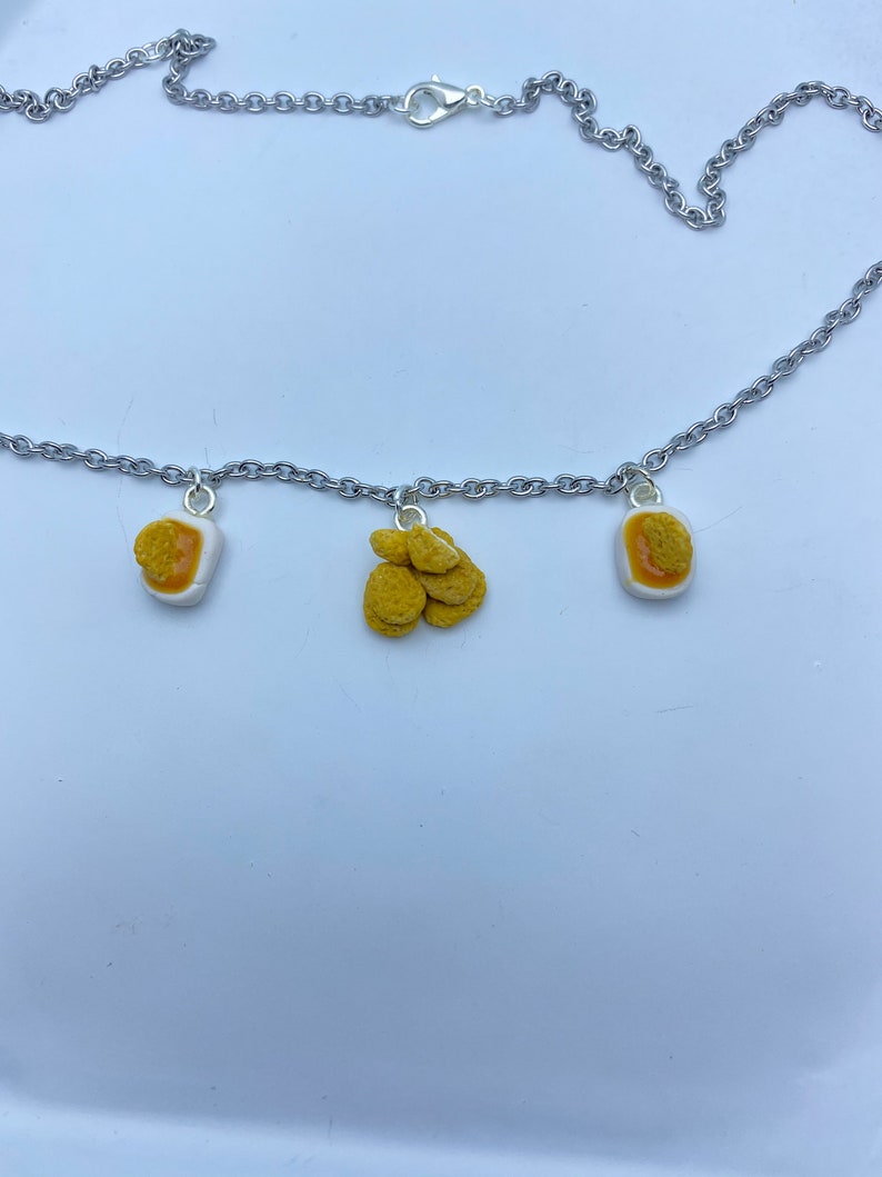 Chicken Nugget With Sauce Necklace Food Jewellery Quirky Etsy Australia