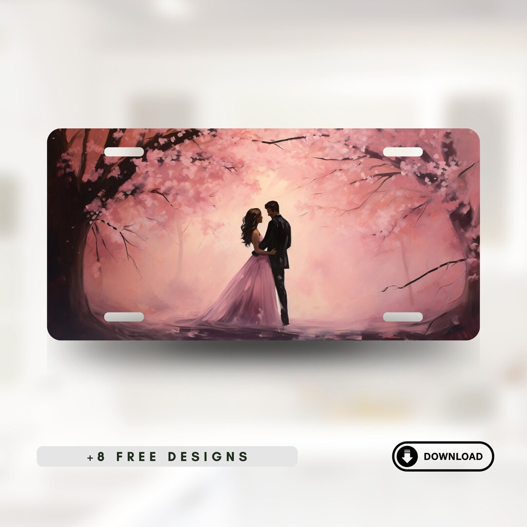 License Plate Wrap, License Plate SVG, Valentine's Day License Plate