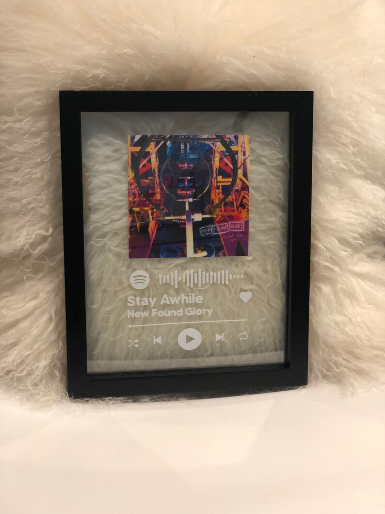 Custom Spotify Glass Frame Art Spotify Song Poster Custom Etsy