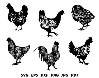 Download Mandala Chicken Svg Etsy