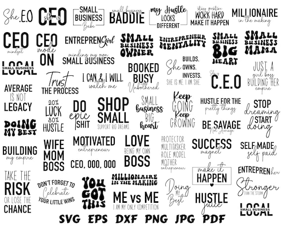 Entrepreneur Svg for Commercial Use Entrepreneurship Svg Small Business Owner Svg Motivational Svg Inspirational Svg Hustle Svg Boss Shirt