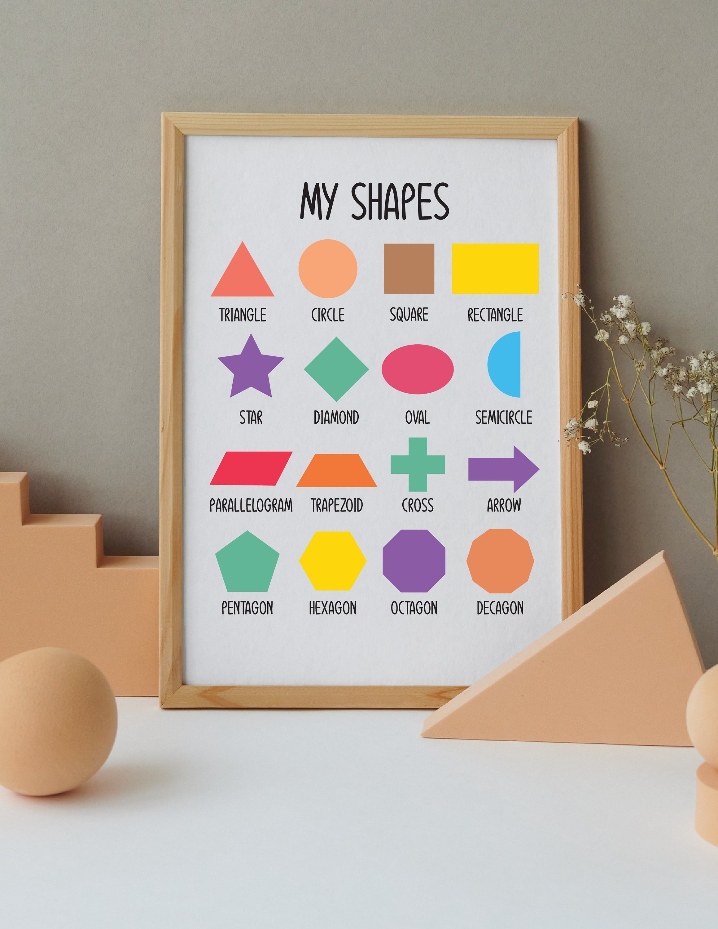 Printable Wall Art for Nursery Playroom Classroom Educational Wall Art ...