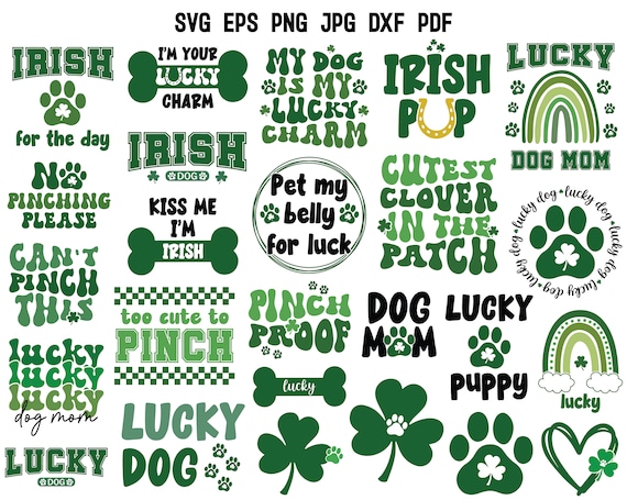 St Patrick's Day SVG Dog St Patrick Bandana SVG St Patrick's