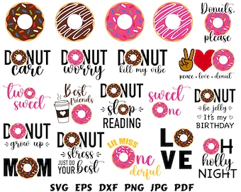Donut SVG | Donut Clipart | Donut Quote SVG | Donut Cricut | Donut Cut File | Donut Vinyl | Donut Decal | Donut Shirt Design | Donut Vector