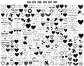 Heart SVG | Heart Text Divider SVG | Heart Border SVG | Cut File for Cricut | Silhouette | Wedding Svg | Valentine Svg | Heart Wreath Svg
