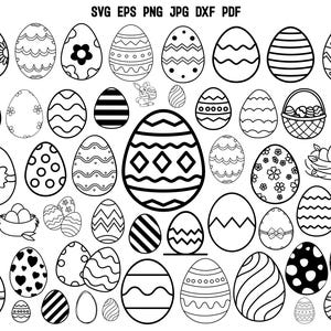 Easter Eggs SVG | Eggs SVG | Easter SVG | Easter Eggs Silhouette | Easter Eggs Cut File | Cricut | Clipart | Easter Design | Easter Bundle