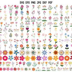 Flower SVG | Spring Flowers SVG | Wildflower SVG | Flower Cut File | Cricut | Clipart | Silhouette | Flower Design for Shirts | Floral Svg