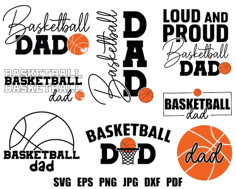 Basketball Dad SVG Basketball SVG Basketball Cut File Basketball Ball SVG Basketball Cricut Basketball Clipart Basketball Printable Shirt image 1