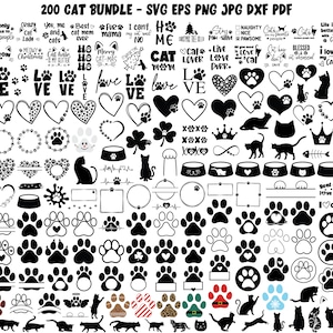 Cat Silhouette | Cat SVG | Cat Cut File | Cat Head SVG | Cat Mom Svg | Cat Cricut | Clip Art | Pet Svg | Paw Svg | Kitty Svg | Kitten Svg