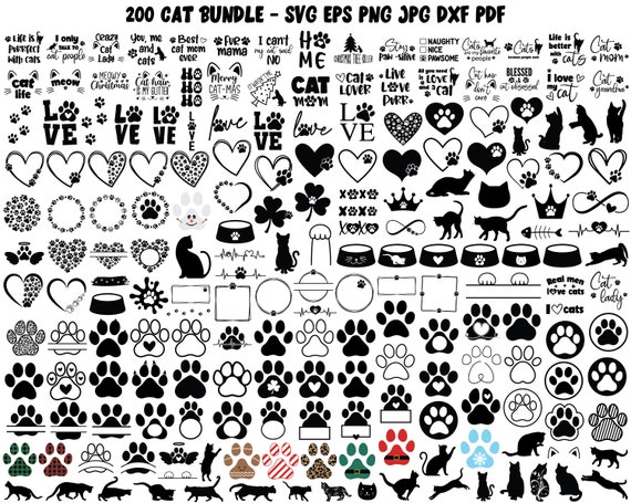 Cat Silhouette | Cat SVG | Cat Cut File | Cat Head SVG | Cat Mom Svg | Cat Cricut | Clip Art | Pet Svg | Paw Svg | Kitty Svg | Kitten Svg