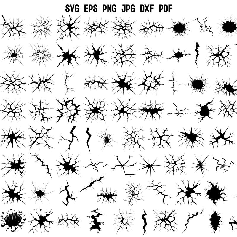 Crack Clipart - Etsy