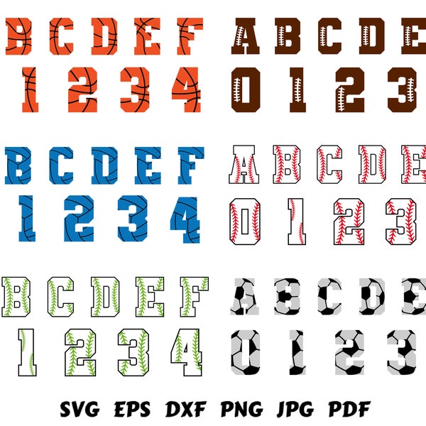 Sport Alphabet Svg Sport Font Svg Sport Numbers Svg Sport Letters Svg Baseball Svg Basketball Svg Soccer Svg Football Svg Volleyball Svg PNG