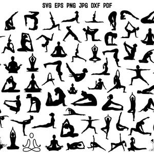 Yoga SVG | Yoga Silhouette | Meditation SVG | Yoga Cricut | Yoga Clipart | Yoga Design | Yoga Cut File | Yoga poses Svg | Commercial Use PNG