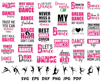 Dance SVG | Dancer SVG | Dance Cut File | Cricut | Silhouette | Clipart | Commercial Use | Instant Download | Dance Quote Svg | Dancer gift