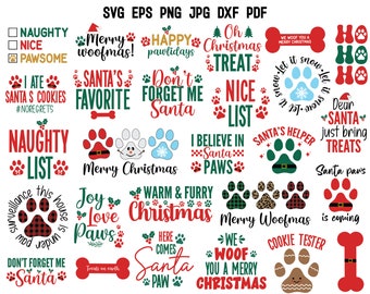 Dog Christmas SVG | Christmas Dog SVG | Dog SVG | Dog Bandana Svg | Dog Quotes Svg | Funny Dog Svg | Christmas Clipart | Cut Files | Cricut