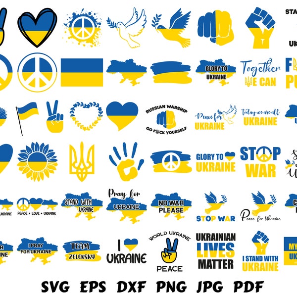 Ukraine Bundle Svg Stop War Svg World peace Svg Stand with Ukraine Svg Made in Ukraine Svg Ukraine Cut File Ukraine Flag Svg Ukraine Clipart