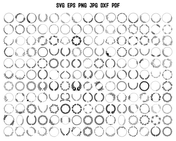 Wreath Svg Bundle Wreath Svg Circle Svg Laurel Wreath Svg Floral Wreath Svg Wreath Monogram Laurel Wreath Clipart Laurel Circle Wedding SVG