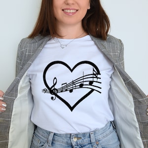 Heart Music Svg Love Music Svg Music Cut File Music Clipart Music Silhouette Music Vector Music Cricut Musical Svg Musical Notes Svg