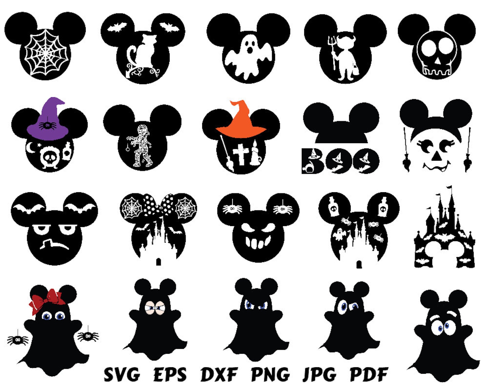 110 Halloween Bundle Svg Disney Halloween Svg Halloween  Etsy