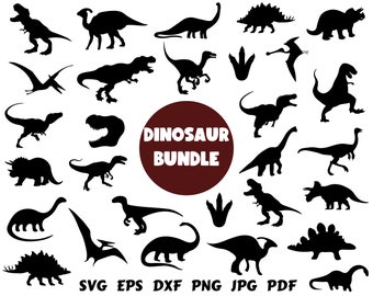 Dinosaur Svg Bundle Dinosaur Clipart Dinosaur Cut File T-Rex Svg Dinosaur Silhouette Dinosaur Vector Dinosaur Cricut T-Rex Silhouette Bundle