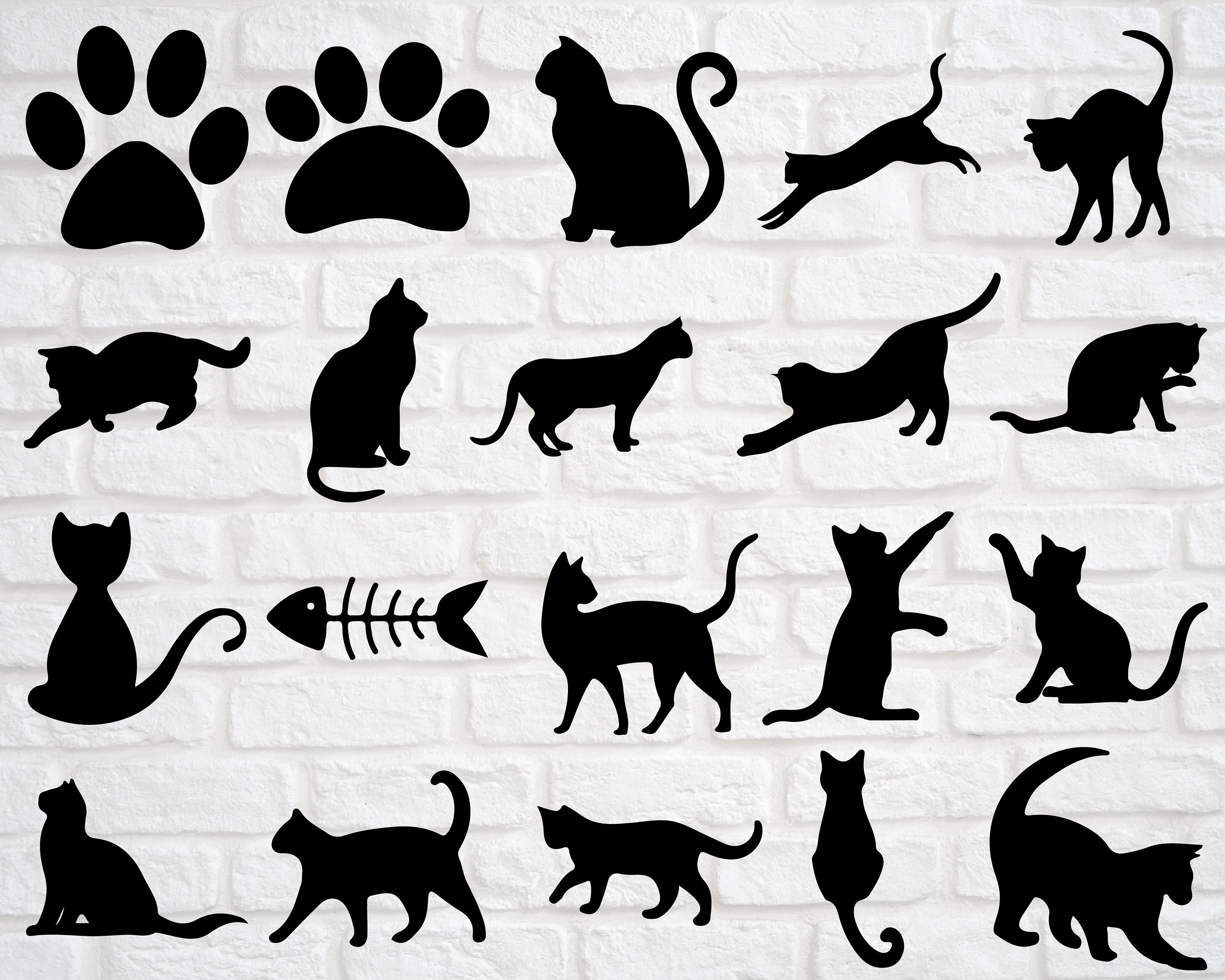 Cats Icon Set Royalty Free SVG, Cliparts, Vectors, and Stock