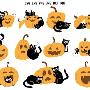 Halloween Cat SVG | Cat Svg | Pumpkin cat SVG | Cute Halloween Svg | Funny Cat Svg | Black Cat Svg | Cat Cricut | Clipart | Vector | Vinyl
