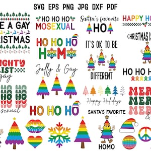 Noël gay SVG | Noël SVG | Fierté Noël SVG | T-shirt de Noël gay | Cadeau de Noël LGBT | Joyeux Noël SVG | Pull gay