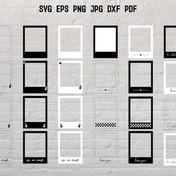 Retro Picture Frame SVG | Retro Photo Frame SVG | Polaroid Frame SVG | Picture Frame Svg | Cricut | Clipart | Cut File | Retro Svg Printable