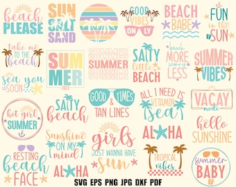 Sommer SVG | Strand SVG | Retro Sommer SVG | Sommer Clipart | Sommer Zitate SVG | Sommer-T-Shirt | Kommerzielle Nutzung | Boho Hippie Schmuck | Cricut