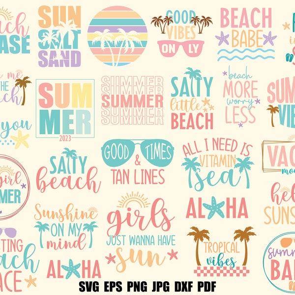 Summer SVG | Beach SVG | Retro Summer SVG | Summer Clipart | Summer Quotes Svg | Summer T shirt |  Commercial Use | Boho Hippie Svg | Cricut