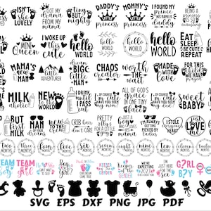 Baby Svg Newborn Svg Baby Shower Svg Baby Onesie Svg Baby Announcement Svg Hello world Svg Baby Girl Svg Baby Boy Svg Gender Reveal Svg PNG