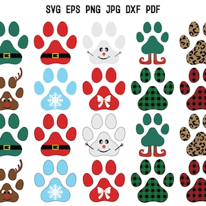 Christmas Dog SVG | Dog Christmas SVG | Dog SVG | Dog Bandana Svg | Paw Print Svg | Christmas Paw Cricut | Christmas Cut Files | Sublimation