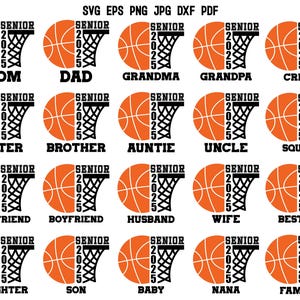 Basketball Senior 2025 SVG | Graduation SVG | Basketball SVG | Basketball Mom Svg | Senior Svg | Graduate Svg | Basketball Senior Shirt Png