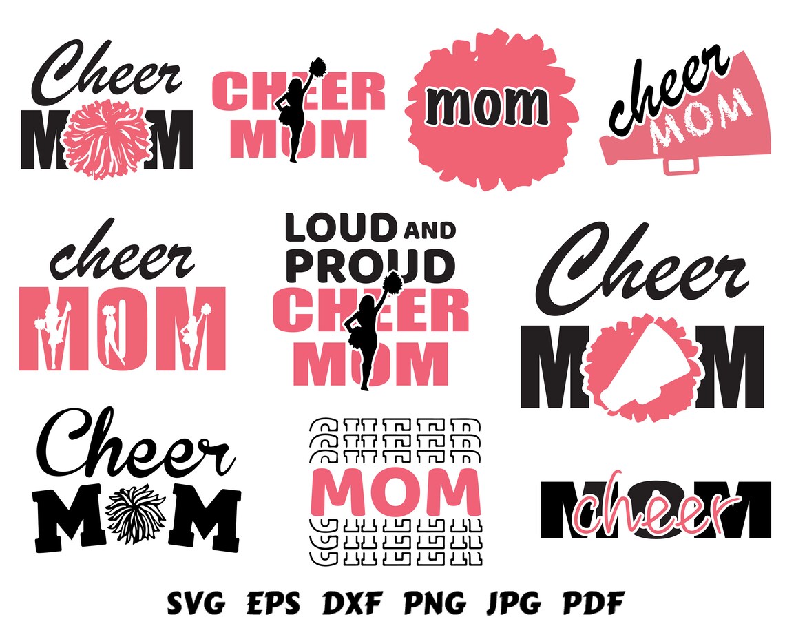 Cheer Mom Svg Cheer Svg Cheerleader Svg Cheerleading Svg Mom Etsy