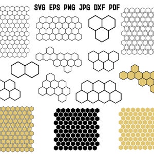 Honeycomb Pattern SVG | Honeycomb Bee Pattern | Hexagon Pattern SVG | Honeycomb Cut File | Honeycomb Pattern Cricut Clipart Silhouette PNG