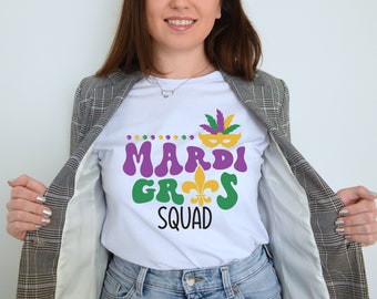 Mardi Gras Squad Svg Retro Mardi Gras Svg Fat Tuesday Svg Fleur de lis Svg New Orleans Svg Louisiana Svg Mardi Gras Shirt Svg Cricut Clipart
