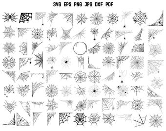 Spinnennetz SVG | Halloween Spinnennetz SVG | Spinnennetz SVG | Spinnennetz Silhouette | Cricut | Clipart | Schnittdatei | Vektor | Vinyl PNG