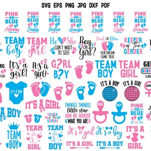 Pink or Blue SVG | Gender Reveal SVG | Baby svg | Boy or Girl Svg | Keeper of the gender Svg | Matching T shirt Gender Reveal Cricut Clipart