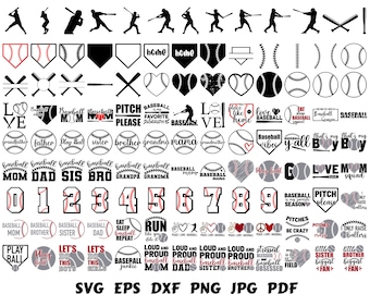 Sylwetka baseballa | Baseball SVG | Plik do cięcia Cricut | Piłka baseballowa SVG | Sport SVG | Gracz baseballowy SVG | Projekt baseballowy Użytek komercyjny