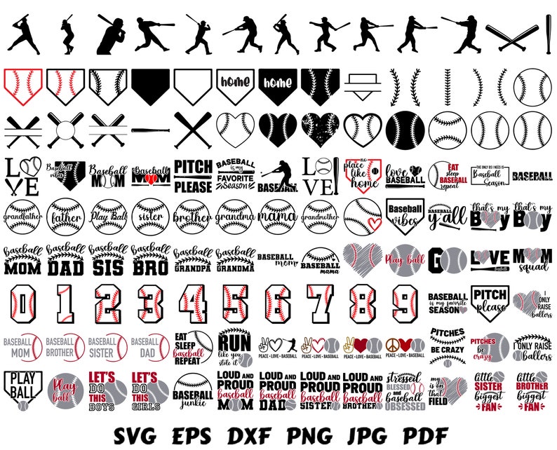 Baseball Silhouette | Baseball SVG | Cut File Cricut | Baseball Ball Svg | Sport SVG | Baseball Player Svg | Baseball Design Commercial Use image 1