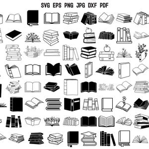 Libri SVG / Lettura SVG / Amante dei libri SVG / File di taglio del libro / Libri Cricut / Silhouette di libri / Scuola Svg / Studente Svg / Biblioteca Svg Design