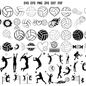 Volleyball Silhouette | Volleyball SVG | Volleyball Cut File | Volleyball Player SVG | Sport Svg | Cricut | Clipart | Volleyball Design SVG
