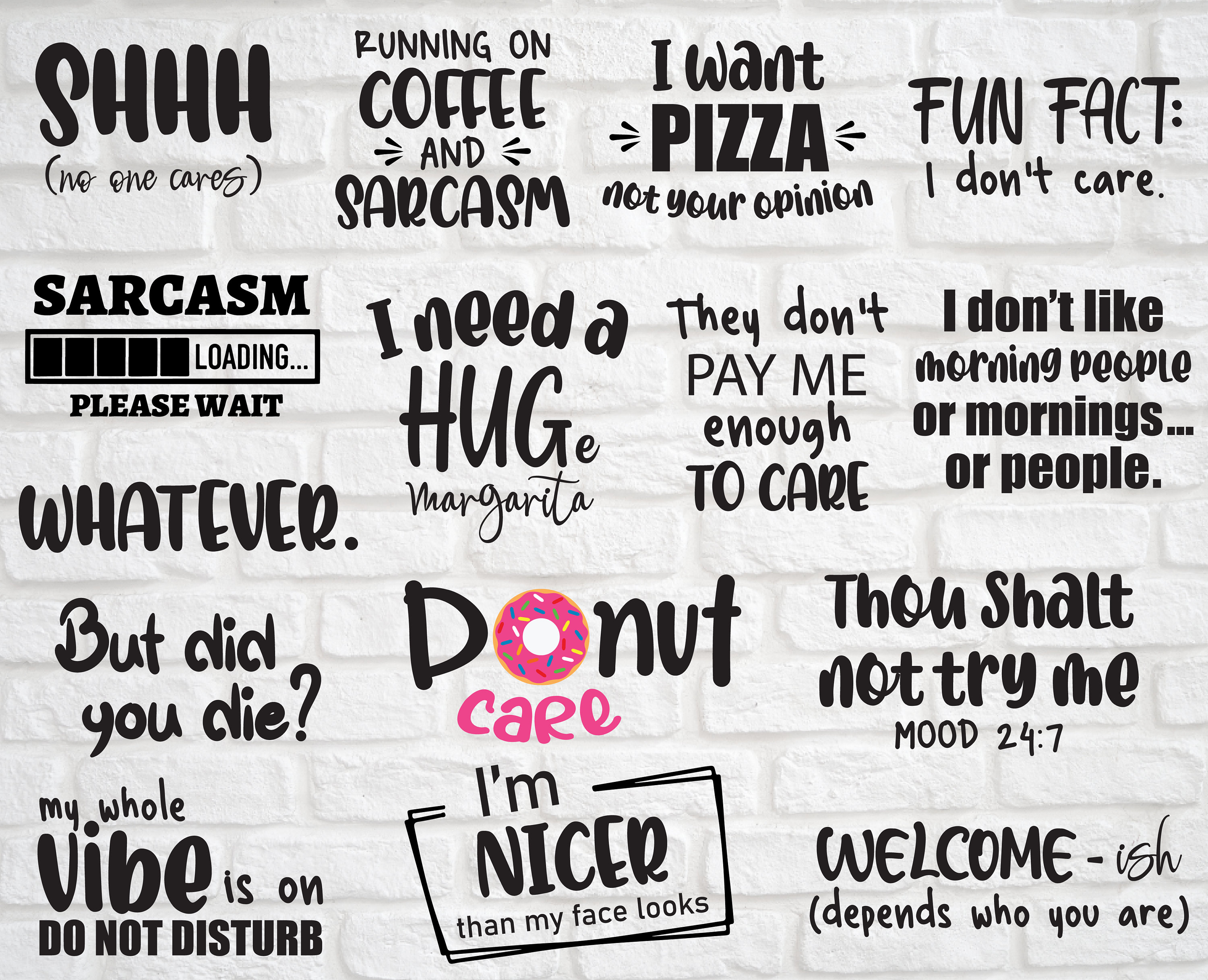 Funny Svg Bundle Funny Quotes Svg Sarcastic Svg Sarcasm Svg Etsy UK